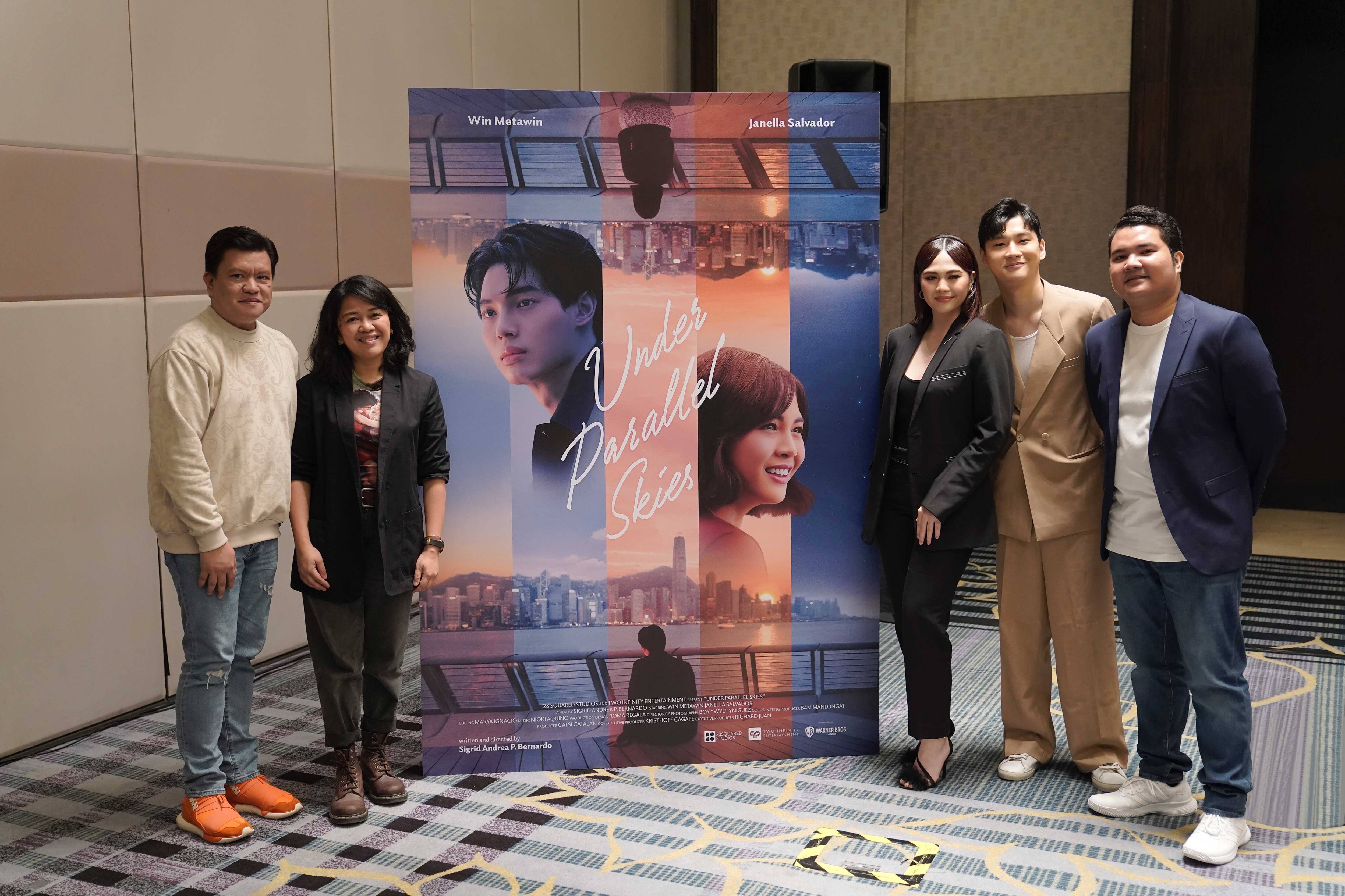 (From left) Rico Gonzales (Director of Distribution for Warner Bros. Philippines), film director Sigrid Bernardo, Janella Salvador, Richard Juan (Chief Executive Officer of 28 Squared Studios and executive producer of the film), and Kristhoff Cagape (28 Squared Studios